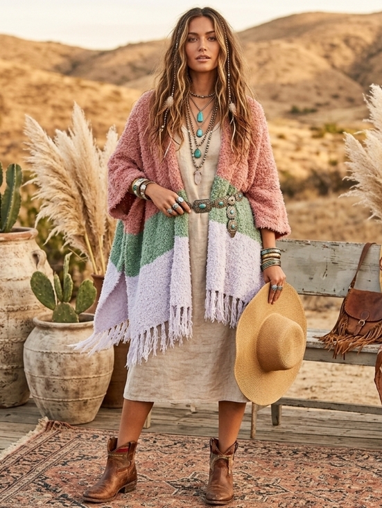Matilda Jane Sweaters - Matilda Jane Textured Open Shawl Cape Poncho One Size Fits All NWT